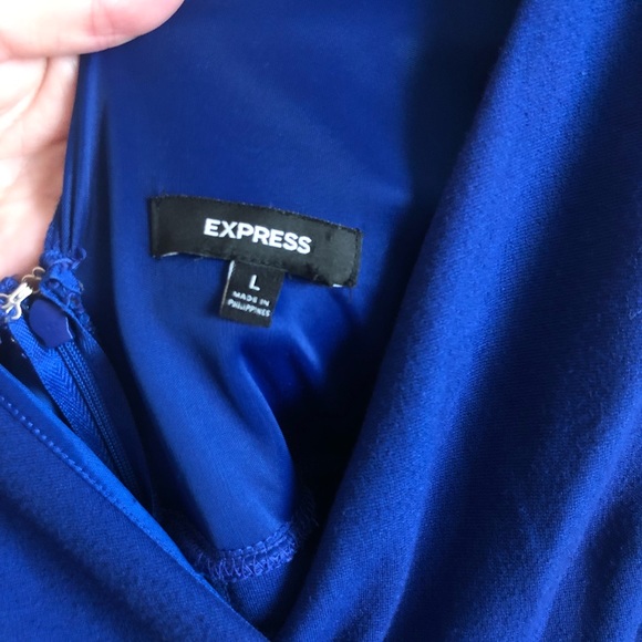 Express Royal Blue Cocktail Dress Size Large - Picture 4 of 7